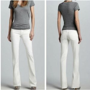 MOTHER Denim The Runaway Glass Slipper White Denim Jeans Size 27